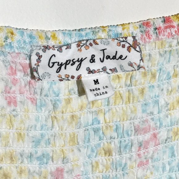 NWOT Gypsy & Jade Floral Maxi Sun Dress with Ruffles Size Medium - Picture 6 of 8